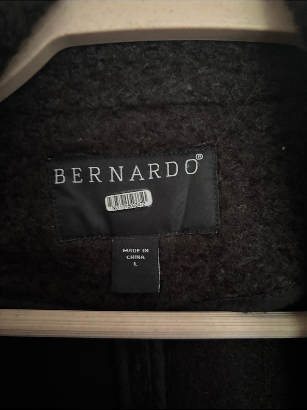 Bernardo Black Bouclé Double-Breasted Pea Coat - Picture 2 of 2